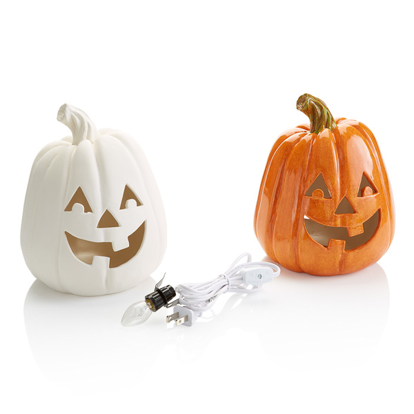 Candles and Ceramic Pumpkin Painting