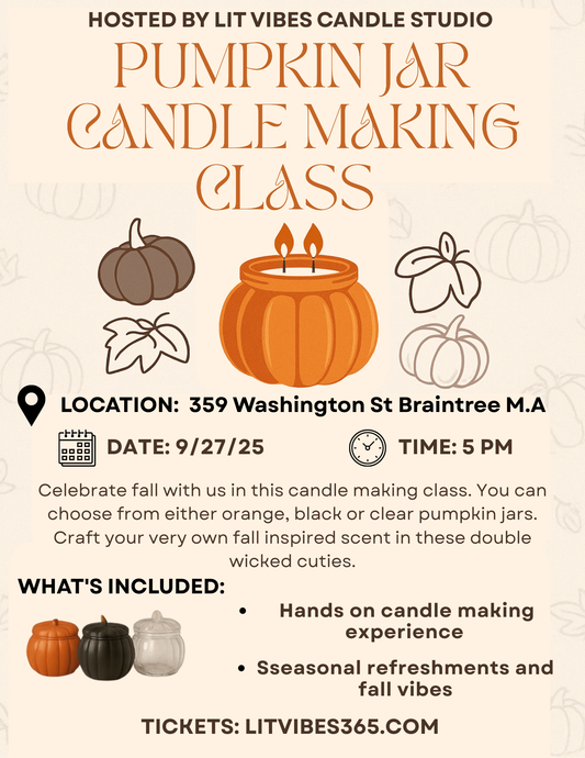 Pumpkin Jar Candle Making Class